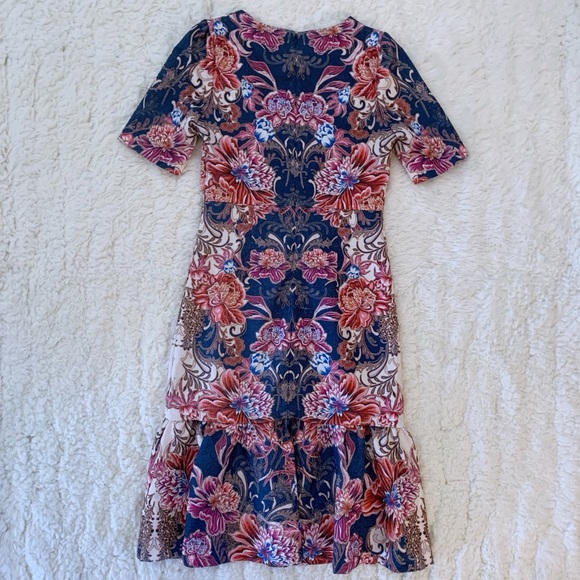 AKIRA Midi Mermaid Cocktail Dress Elegant Pattern - Picture 5 of 7